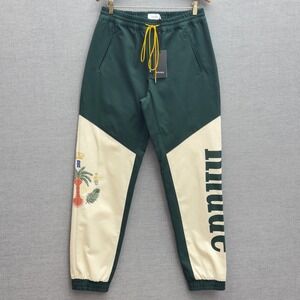 RHUDE Flight Pants Green Cream Colorblock Jogger Track Pants Mens XL - NWT